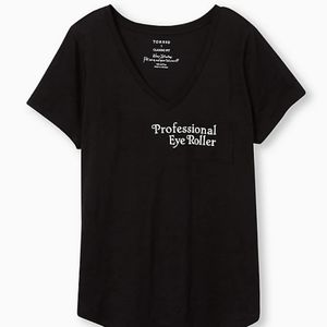 Torrid Size 1 Black Heritage Pocket Tee